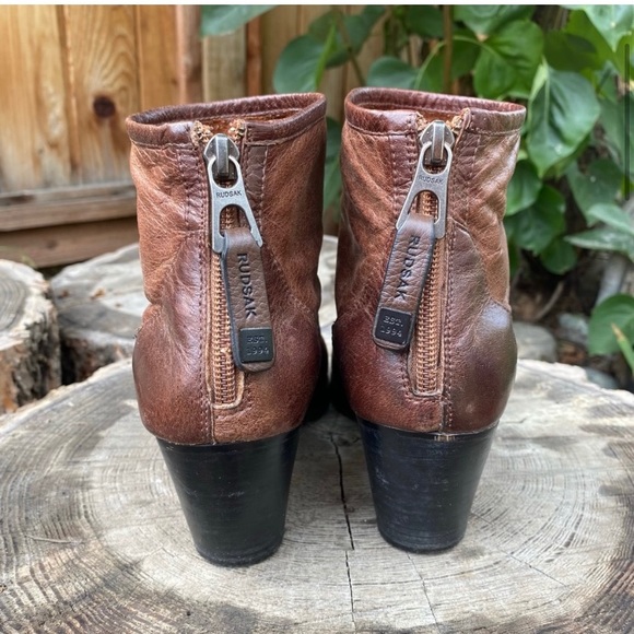 Rudsak Brown Leather Ankle Bootie EU 37/US7 - Picture 4 of 7